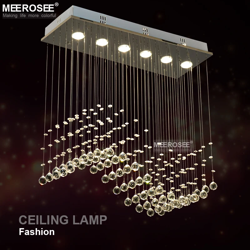 

Fast Shipping Crystal Chandelier Light crystal curtain wave light fitting for Dining room, bedroom, foyer and ceiling MD8495