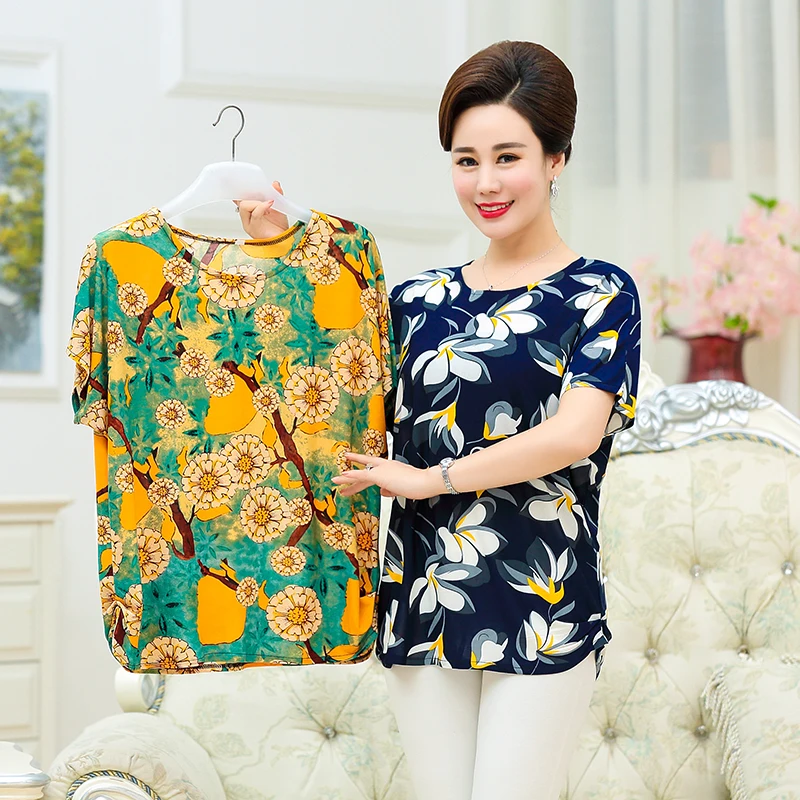 Блузка женская летняя в цветочек с коротким рукавом|middle aged women|middle agemiddle age fashion |