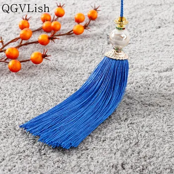 

QGVLish 8Pcs Jade Cord Small Curtian Tassel Curtain Accessories DIY Pillow Valance Stage Sofa Key Tassel Tie Backs Home Decor