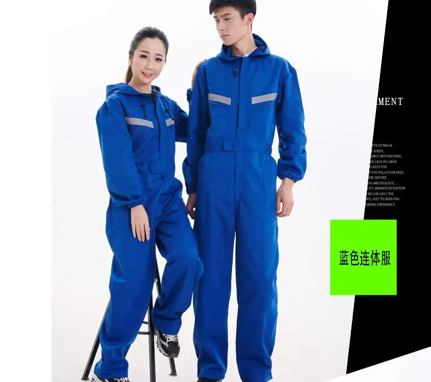 Men Work Overalls Long Sleeve Working Coveralls Comfortable Cotton Labor Uniforms Workwear Repairman Auto Repair Plus Size S-4XL