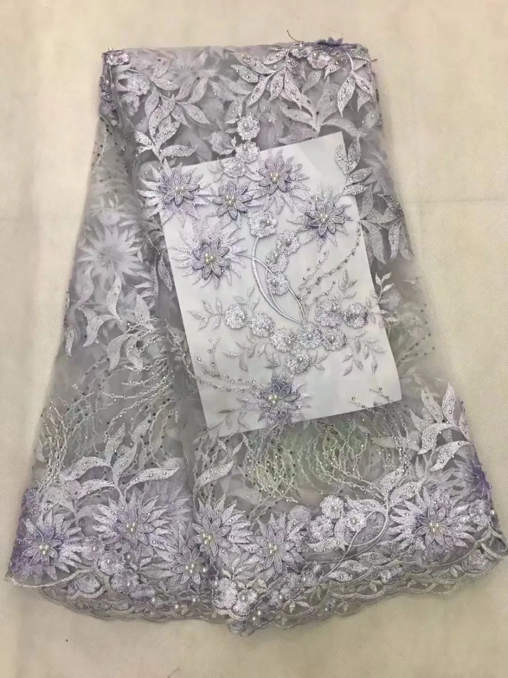 2018 Latest African Lace Fabric Sample Design Tulle French Lace Fabric 11 Color Embroidered ...