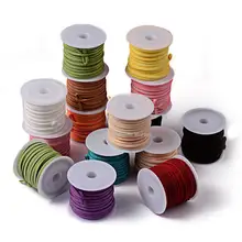 Color mezclado Faux Suede Cord 3×1.5mm Resultados de La Joyería de 5 m/roll, 25 rollos/bolsa