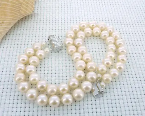 

2 ROW NATURAL AUSTRALIAN SOUTH SEA WHITE PEARL BRACELET 7.5-8inch