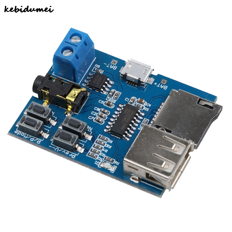 Kebidumei 1 шт. TF карта U диск MP3 телефон с зеркальным USB портом модуль аудиоплеера|u disk