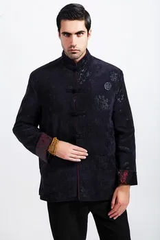 

Free Shipping ! Navy blue Fashion Chinese Style Men's Wool Kung-Fu Jacket Coat M L XL XXL XXXL 2956-2