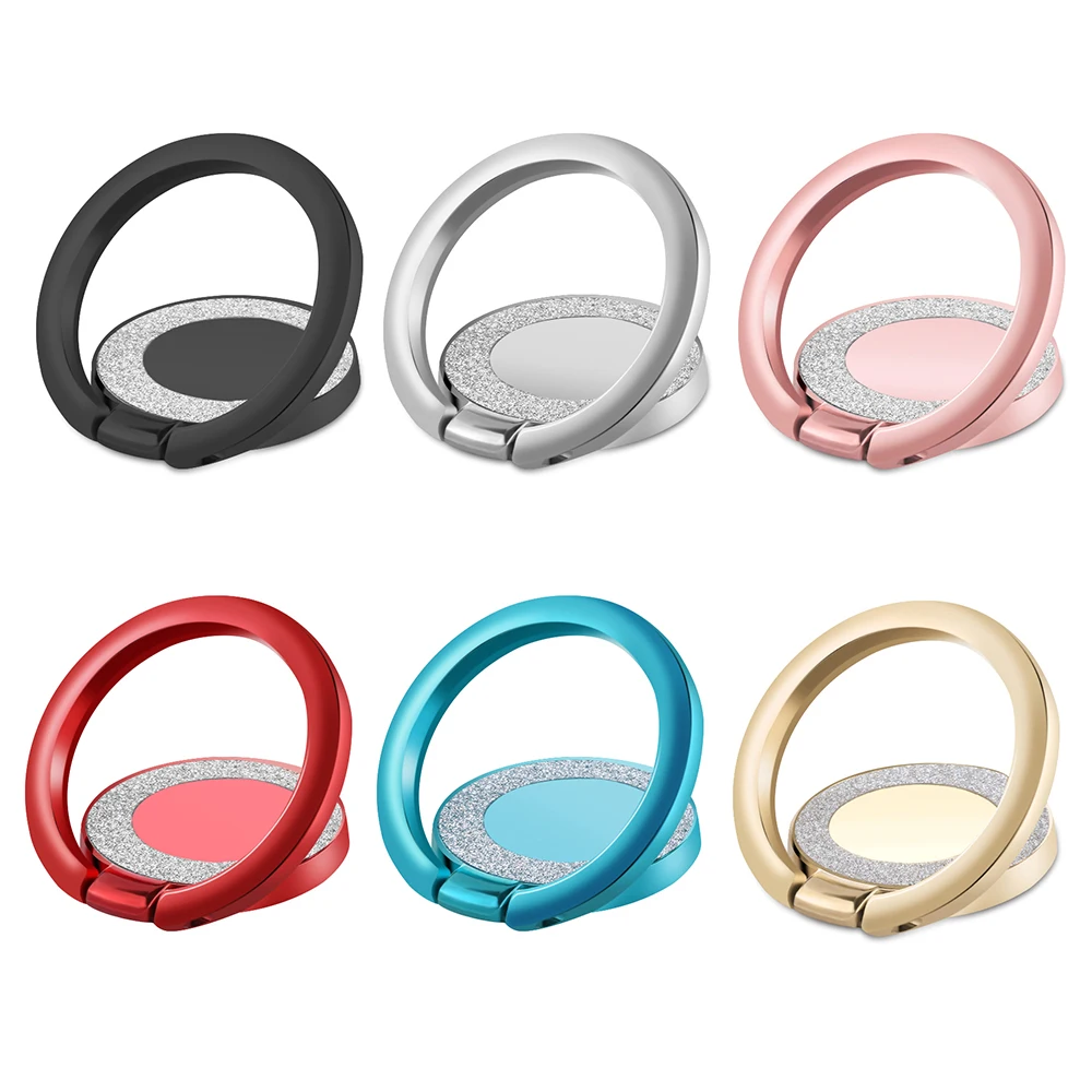 

1PC 360 Degree Bling Glitter Finger Grip Metal Ring Stand Holder Bracket for Smartphone Mobile Phone Cell Phone