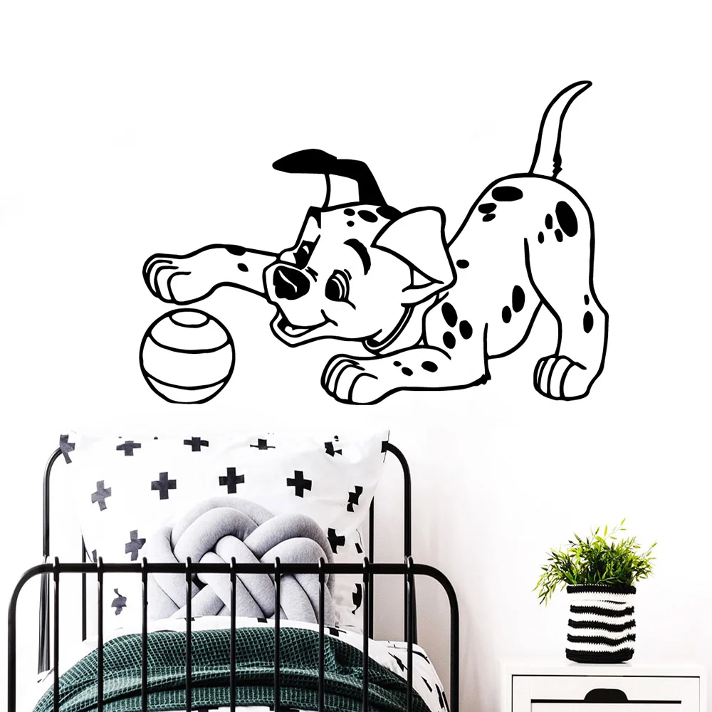 

Beauty dog Wall Stickers Modern Fashion Wall Sticker Decor Living Room Bedroom Removable Wall Art MURAL Drop Shipping