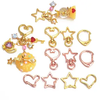 

Hot 2020 5Pcs Metal Snap Hook Lobster Clasps Lanyard with Keyring for Keychain DIY Bags Findings