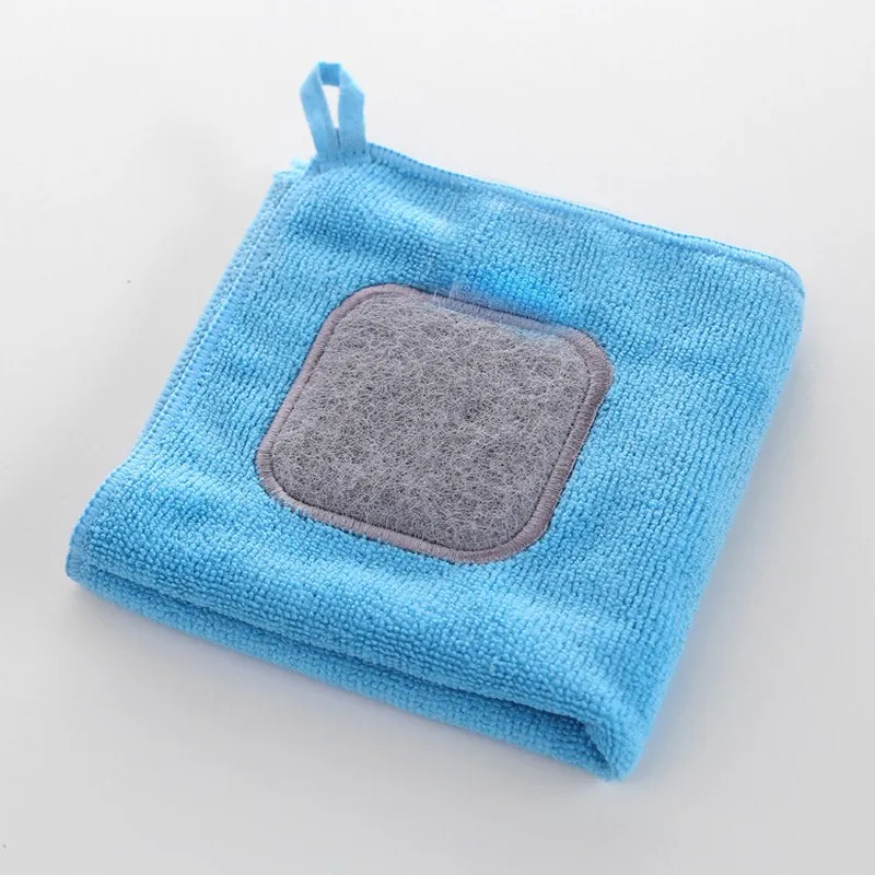 Original Product Hangable Scouring Pad Super Absorbent Fiber Rag Kitchen Thickened Dish Towel