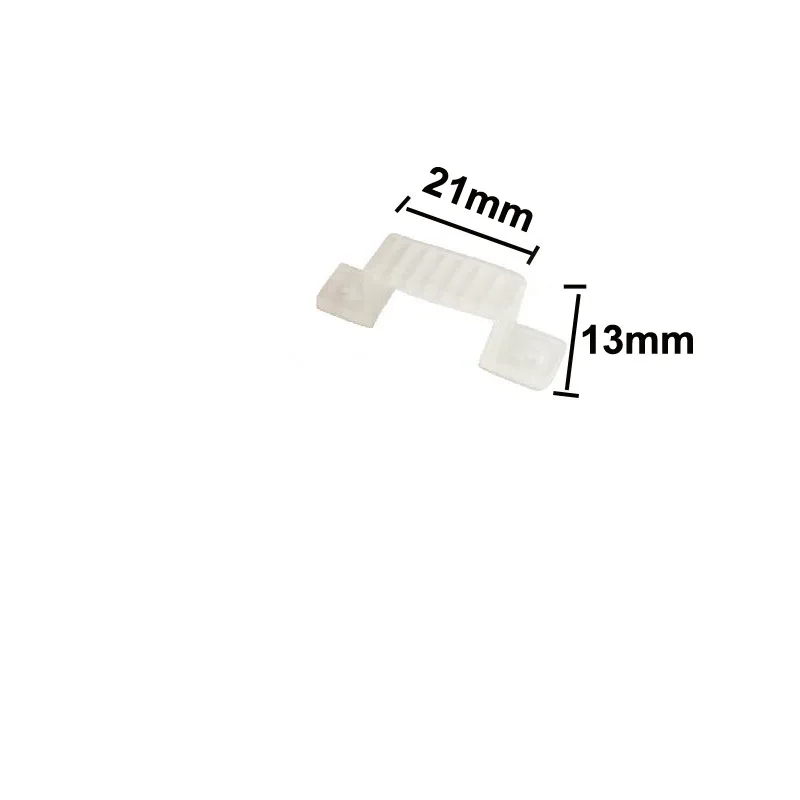 Крепежные зажимы для светодиодных лент 220 В, светильник, ширина 10 мм, 15 мм, 17 мм, 21 мм, фиксирующая лента для потолка, IP67, держатель для трубок, 50 шт./лот