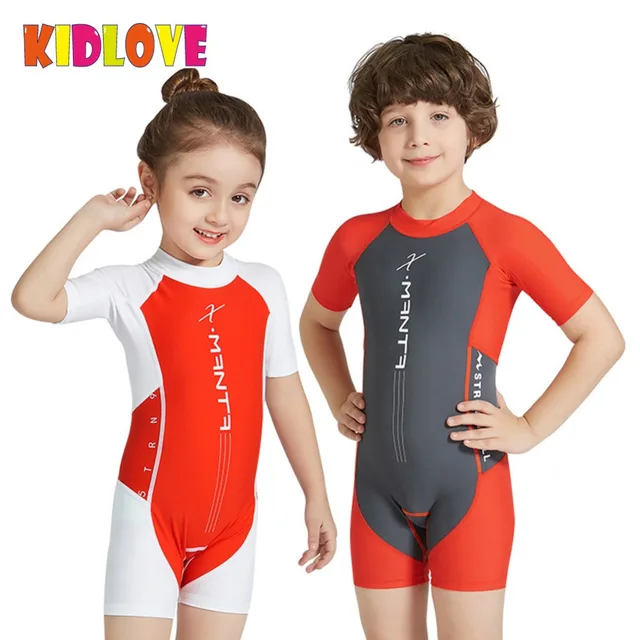 Best Offers Kidlove Baby Swimwear Children's Clothing Girl Boy Short Sleeve Pants Baby Kid One Piece Dropshipping        