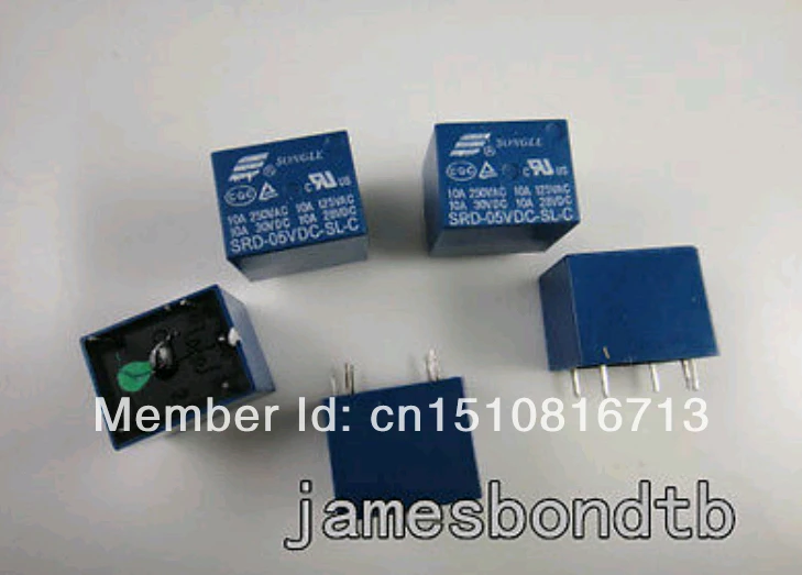 100 шт. реле SONGLE 5 В DC SPDT SRD-5VDC-SL-C | Строительство и ремонт