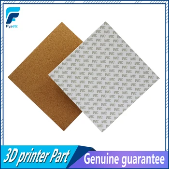 

1pc 3D Printer square 200/220/300mm 3mm th adhesive cork sheets For Prusa i3 Heated bed Hot Plate with tape thermal cork