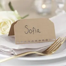 Tent Cards And Get Free Shipping On Aliexpress Khaki Tent Cards Wedding Place Card Number Seating Reception Markers Ginger Ray Plain Kraft