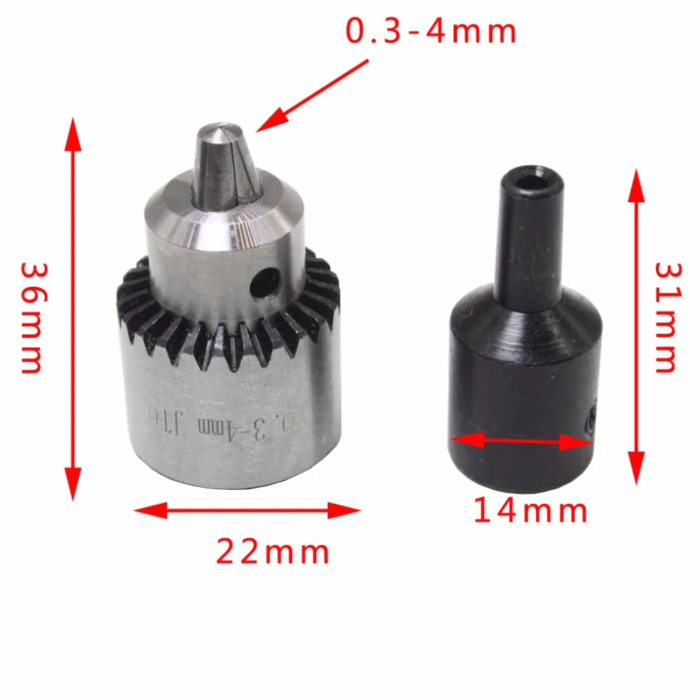 Новые электрические сверлильные патроны крепление JTO коническая крышка 0,3-4 мм подходит токарный станок PCB Мини сверлильный пресс для 6 мм вал двигателя хвостовик роторные инструменты