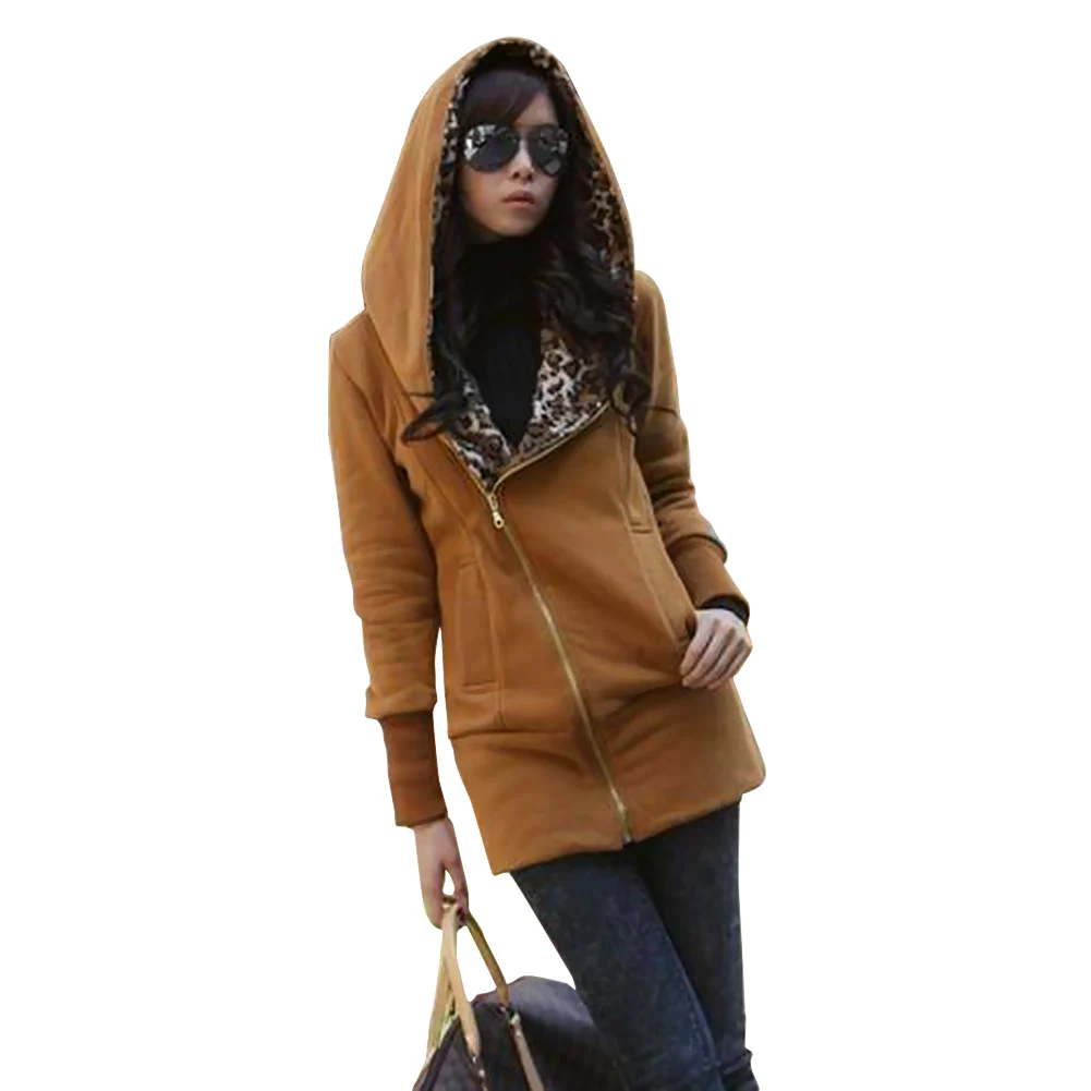 Женская зимняя куртка модная женская зимняя теплая толстовка с капюшоном леопардовое тонкое пальто куртка Верхняя одежда chaquetas mujer