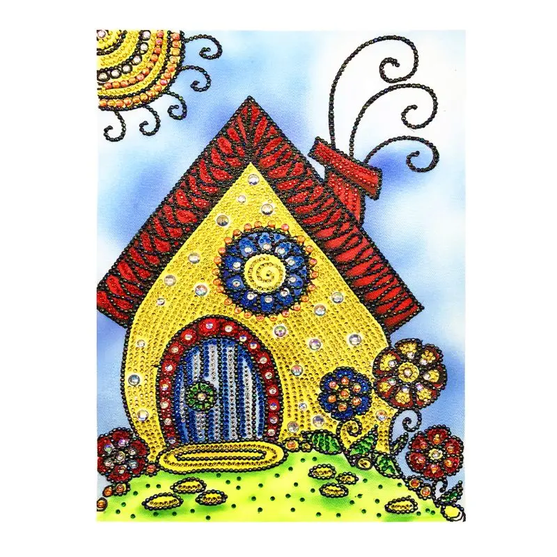 

1Set Cute House 5D Special Shaped Diamond Painting Embroidery Needlework Rhinestone Crystal Cross Craft Stitch Kit DIY