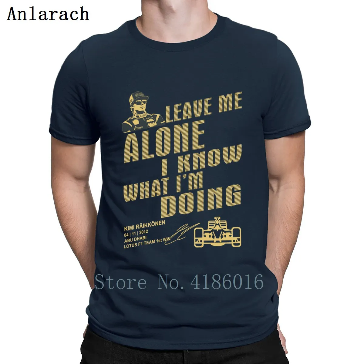 Футболка Kimi Raikkonen F1 летняя черная футболка с надписью I Know What I'm Doing высокое