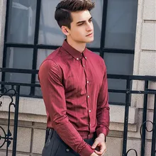 Новинка, осенняя мужская рубашка Tidal, брендовая, формальная, длинный рукав, сплошной цвет, тонкая, деловая рубашка, платье, свадебная рубашка размера плюс, костюмы