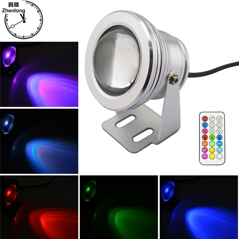 

Underwater Lamp IP67 12 Colors 1000LM 10W RGB Fountain Light Timing Function Pool Pond Fish Tank Aquarium Spotlight with Memory