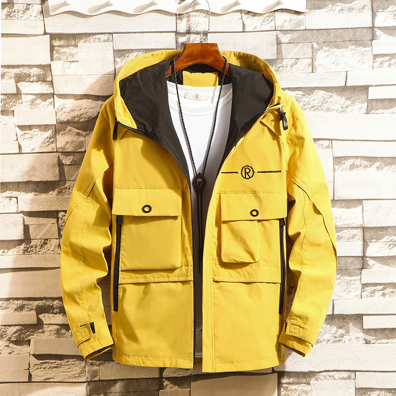 NEW Hooded Jacket Men Fashion Coat 2019 Spring Autumn Hip Hop Jackets Man Streetwear Casual Solid Color young Jacket Coat NEW Hooded Jacket Men Fashion Coat 2019 Spring Autumn Hip Hop Jackets Man Streetwear Casual Solid Color young Jacket Coat