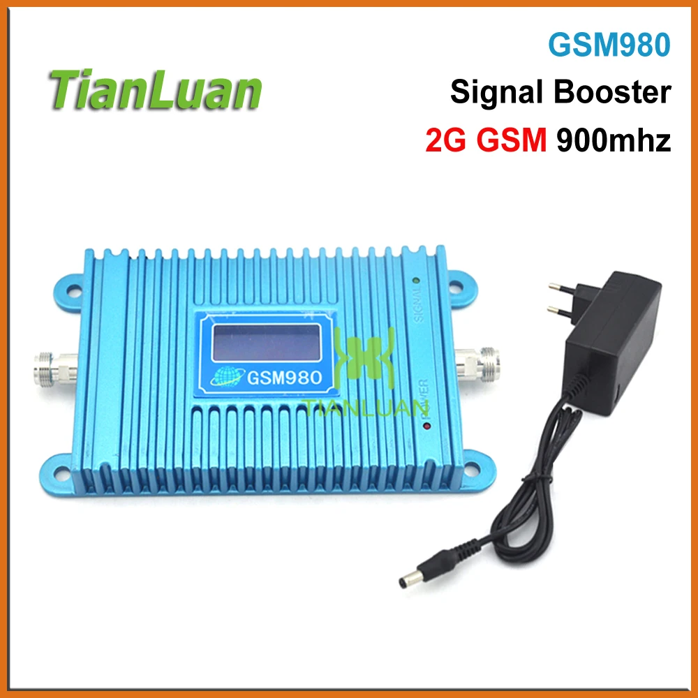 

GSM900Mhz 2G Mobile Phone GSM980 Signal Booster Cell Phone GSM 900MHz Signal Repeater Amplifier with Power Adapter Blue Color