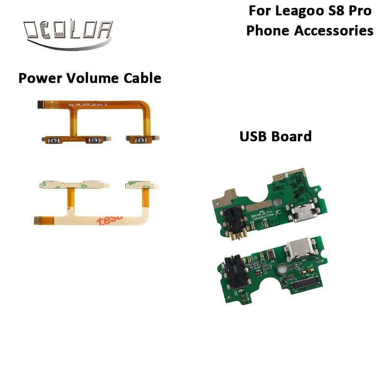 

ocolor For Leagoo S8 Pro USB Plug Charge USB Board Power Volume Cable Replacement For Leagoo S8 Pro Phone Accessories USB Board