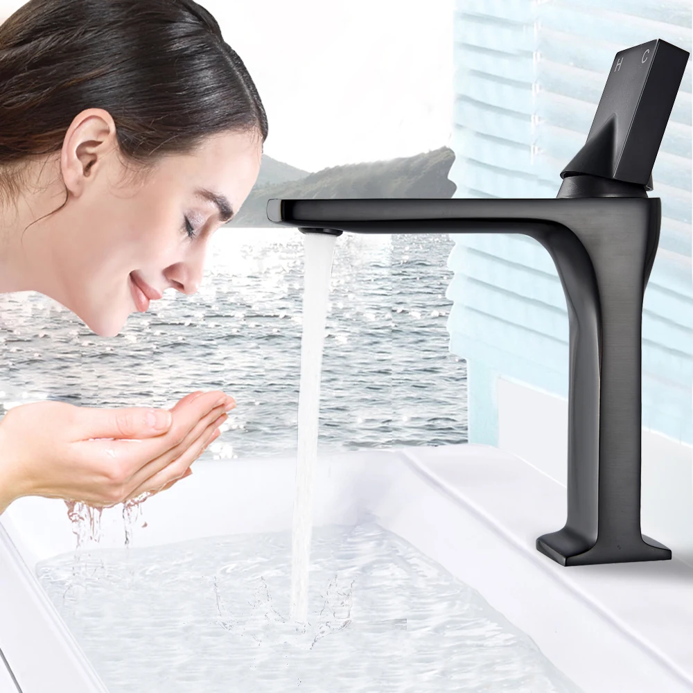 Uythner Basin Faucets Deck Mounted Bathroom Faucet Single handle Sink