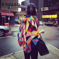 KYQIAO Этническая геометрический узор шарф 2019 для женщин осень зима Испания Стиль boho Хиппи длинный принт шарфы для накидка