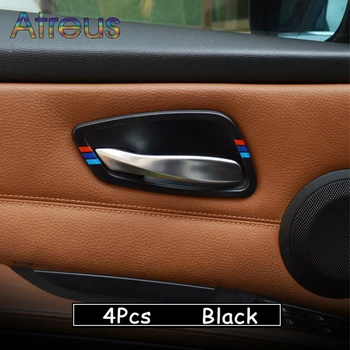 

Atreus 4pcs Car Styling Interior Stickers For BMW 3-Series BMW E90 M Sports 4pcs Door Handle Trim Frame Covers Accessories