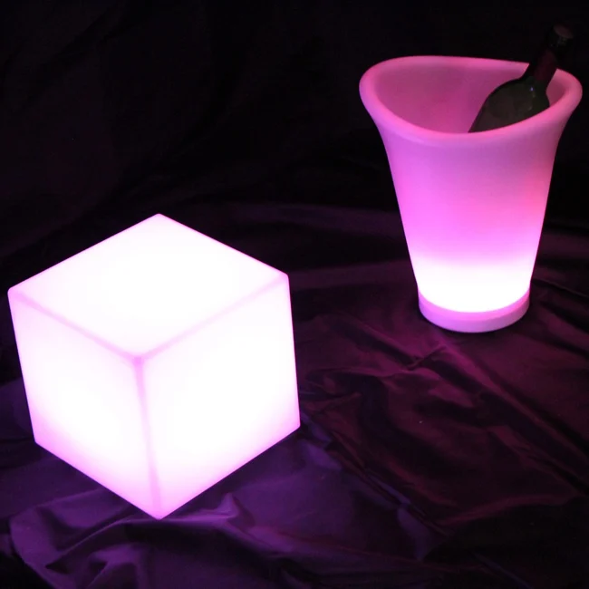 

New sale Ice Bucket LED Ice Bucket Factory Direct Sale LED Flashing Light ice cooler Multi color change led ice bucket Free Ship