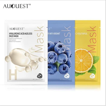 

15pcs AuQuest Facial Treatment Hyaluronic Acid VC Blueberry Silk Mask Skin Care