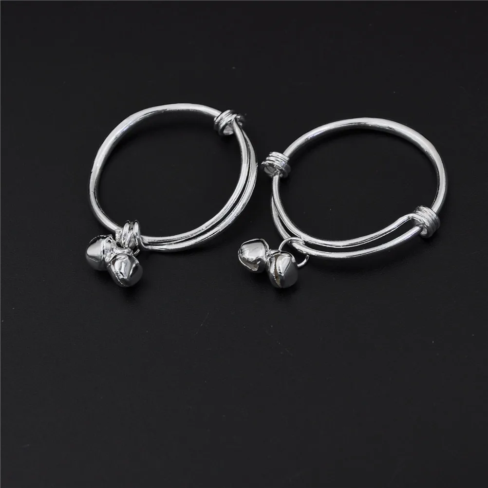 New Gift Baby Kids Bell Bracelet born Plated Silver Birthday Party best Blessing to kids | Детская одежда и обувь
