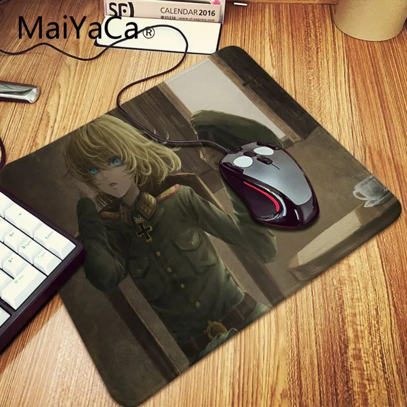 Коврик для мыши iyaca Youjo Senki Tanya Von Degurechaff нескользящий прочный резиновый коврик
