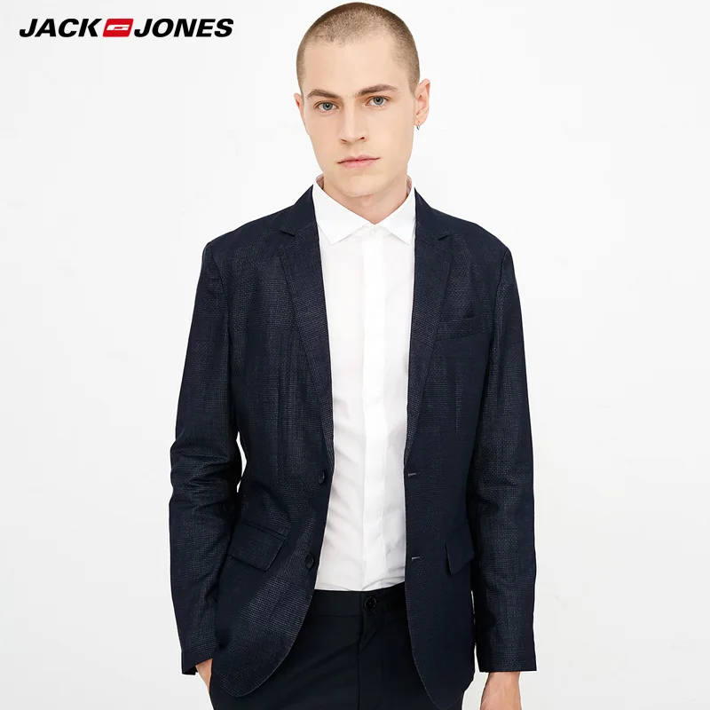 

JackJones Spring Summer New Men's Long-sleeved Pin Check Blazer |218208504