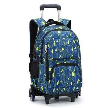 Removable Children School Bags teenager boys girls 3 Wheels Stairs Kids Trolley Schoolbag Luggage Wheeled Backpack Book Bags baijiawei trolley children school bags kids backpacks with wheel trolley luggage for girls and boys backpack schoolbag