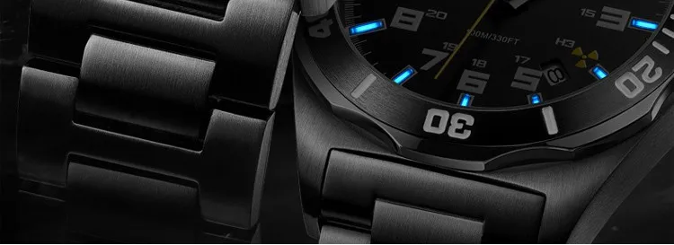 YELANG V1014 Мужской стальной и кожаный ремешок для часов водонепроницаемые 100 м Тритий газ самосветящиеся деловые автоматические механические часы