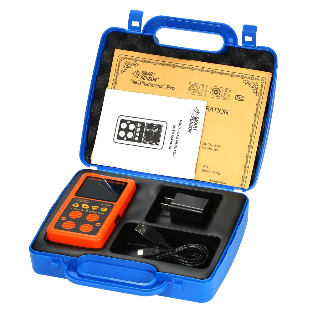 

4 in 1 220VAC Digital Gas Detector O2 H2S CO LEL Monitor Gas Analyzer air quality Monitor Gas Tester Carbon Monoxide Meter