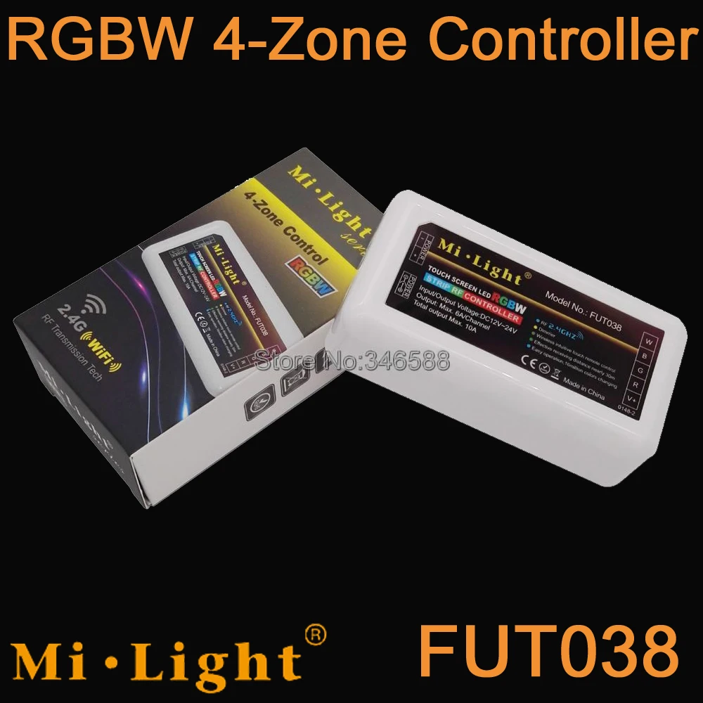 Milight DC12V 24V 10A RGBW Светодиодные ленты Управление; 4-Зона 2,4G Беспроводной для различных световых эффектов с Смартфон APP Wi-Fi/Alexa Google Voice Управление