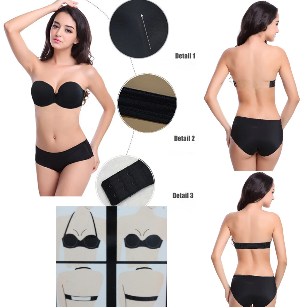 New Wedding Multiway Halter Underwear Push Up Bra Invisible