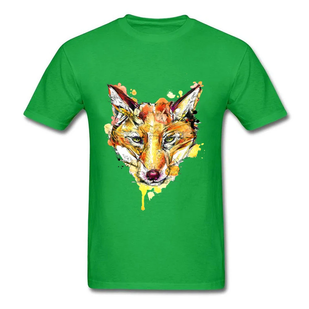 Red Fox Thanksgiving Day 100% Cotton Round Neck Tops Shirt Short Sleeve Family Sweatshirts Cheap Leisure T Shirt Red Fox green