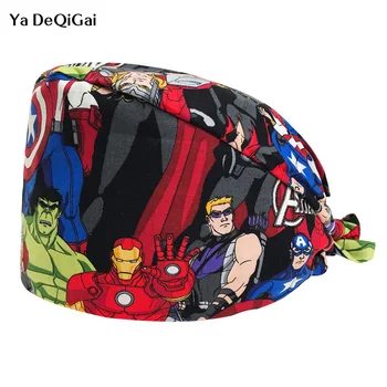 

New Surgical Caps for Women and Men Operating room hat doctors nurses surgery caps/hat printing adjustable Dentistry work hats
