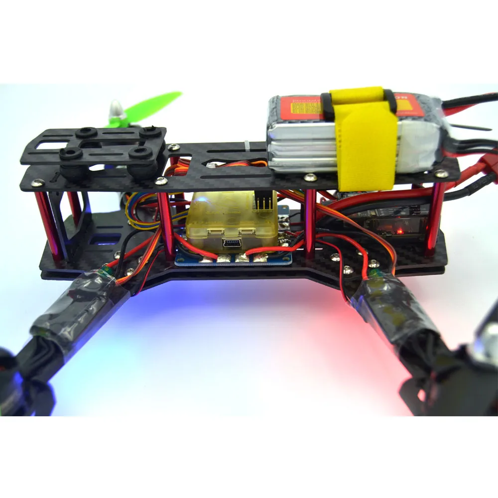 FPV рама гонки + CC3D Контроллер полета MT2204 2300KV двигатель Simonk fpv12A ESC 5030 пропеллер AT9 QAV