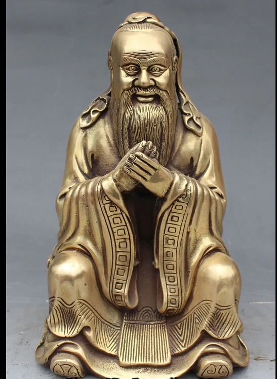 

zhaorui588620Chinese Taoism Bronze Kong Zi Confucius Educationist Philosopher Founder Statue