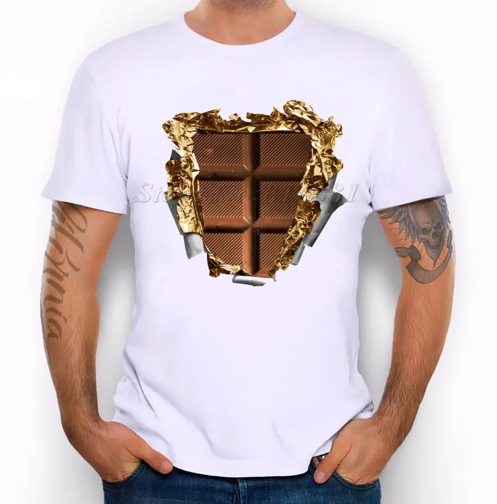 Best Sixpack Abs Muscles Are Made From Chocolate Funny Joke Men T Shirt Tee Men T Shirt Print