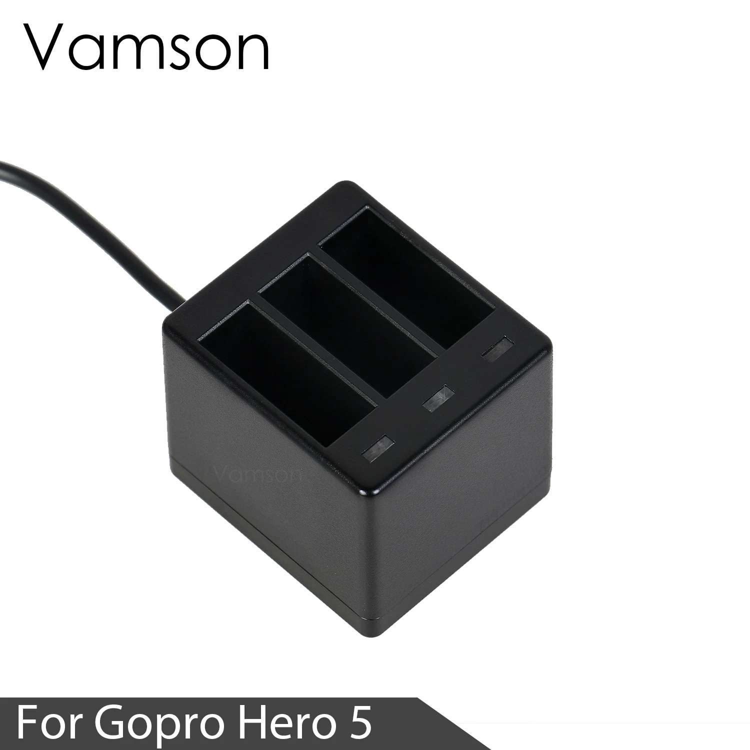 Vamson для GoPro Hero 8 7 6 5 3-канальный блок питания с Зарядное устройство аксессуары для GoPro Hero 8 7 6 5 экшн Камера VP909