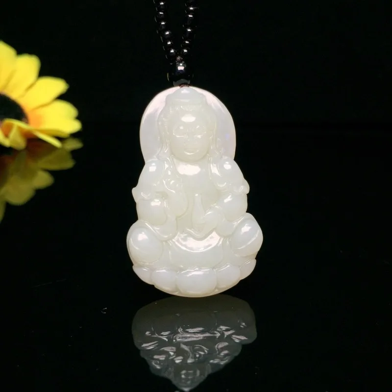 

2019 Boys Slide Reiki Druzy Popsocket Yu Xuan, Hetian Guanyin Pendant Yang Great Goddess Of Mercy Necklace Authentic Guarantee