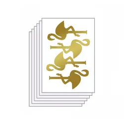 Funlife 1 упак. = 6 листов 24 шт. блеск золота, ленты или бронзовый Фламинго Стикеры Наклейки на стены Стикеры для детской комнаты декоры PA015