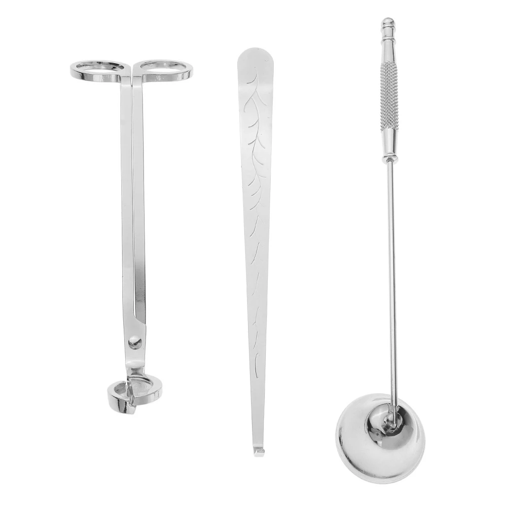 6 Pieces / 2 Set Silver Golden Tone Candle Snuffer Candle Accessory Set, Stainless Steel Candle Snuffers (Silver Golden)