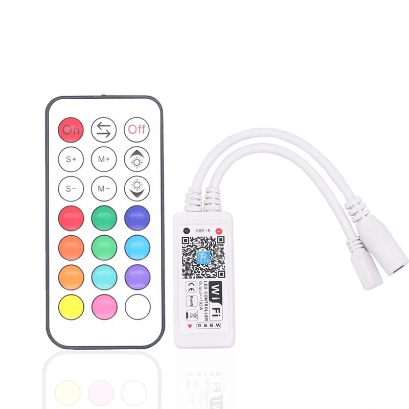 

DC9-28V RF 21Key Remote Control WIFI RGBW LED Controller strips